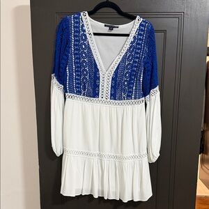 Boston Proper Blue and White Dress